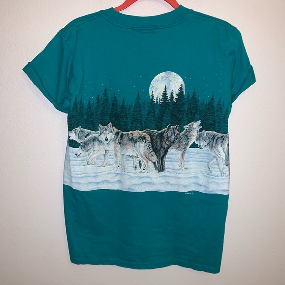 Vtg 90s Wolf tee - Picture 4 of 5